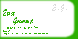 eva gnamt business card